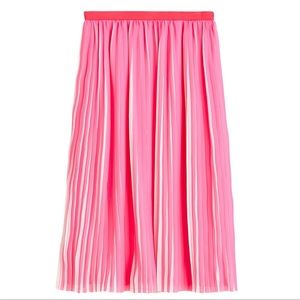 THREE J. Crew 10 skirt midi pencil black pink white accordian coral Merona M